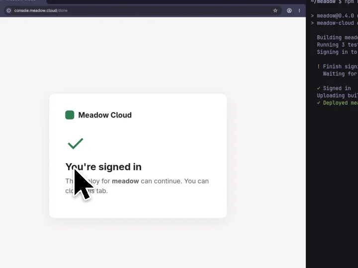 Computer on a phone: the desktop browser at home says You’re signed in
