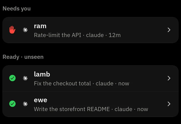 Home on a phone: ram needs you, and lamb and ewe are ready and unseen